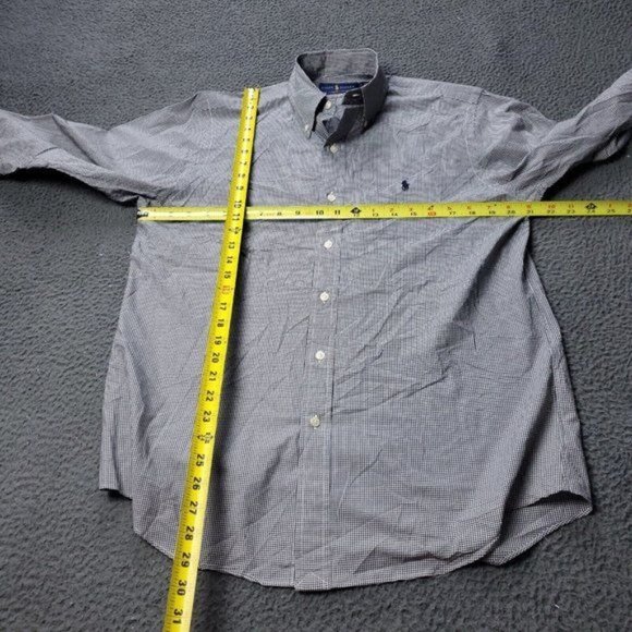 Polo Ralph Lauren Cotton Stretch Check Button Shirt Multicolor Mens M Medium - Picture 7 of 7